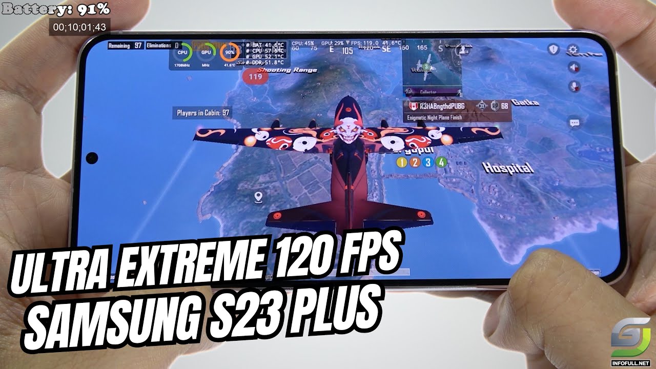 Samsung Galaxy S23 Plus test game PUBG Mobile 120 FPS Update | Snapdragon 8 Gen 2