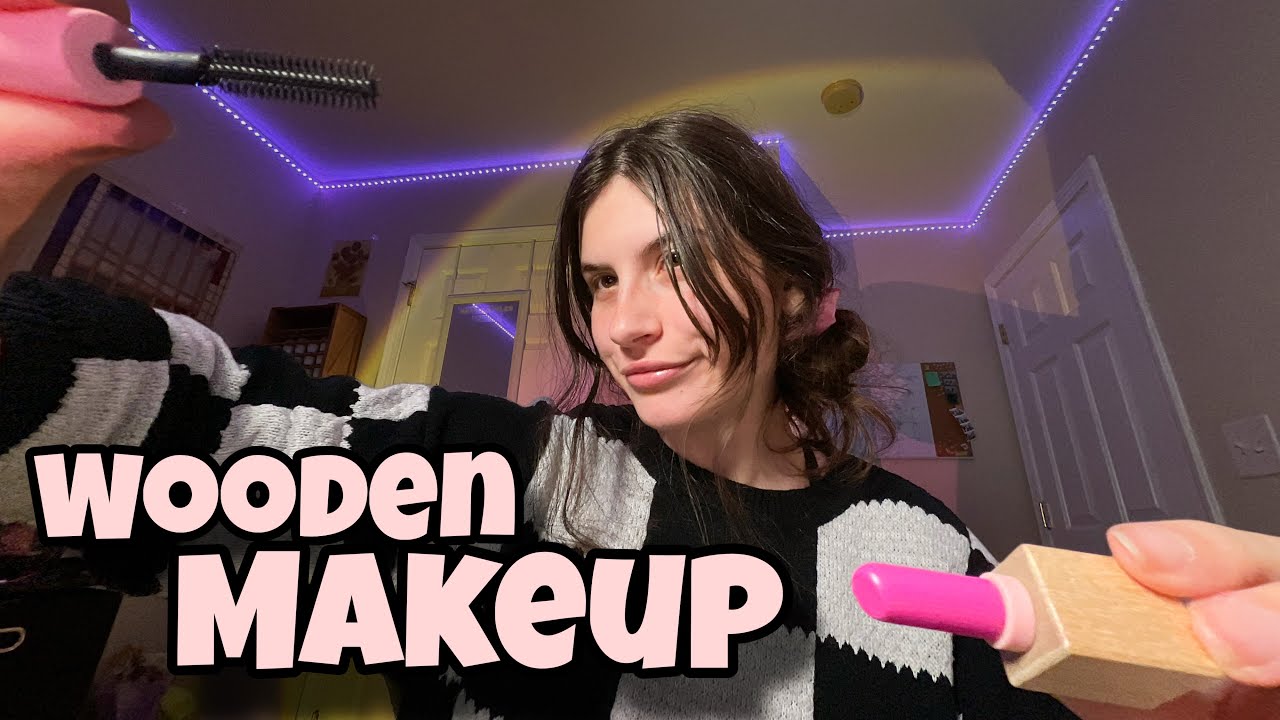 ASMR wooden makeup (layered sounds)