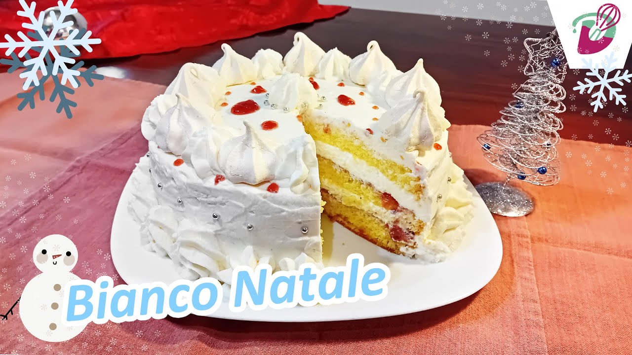 🤍🎄 TORTA BIANCO NATALE 🎄🤍 |  ⭐Dolce di Pan di Spagna con farcitura a strati ⭐