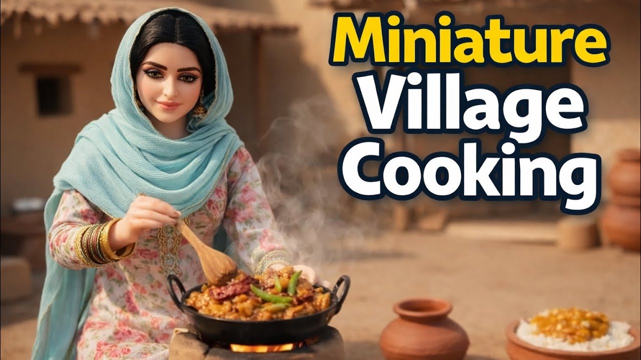 Miniature Doll Roti Sabzi Cooking ASMR | Village Life Tiny Kitchen Story