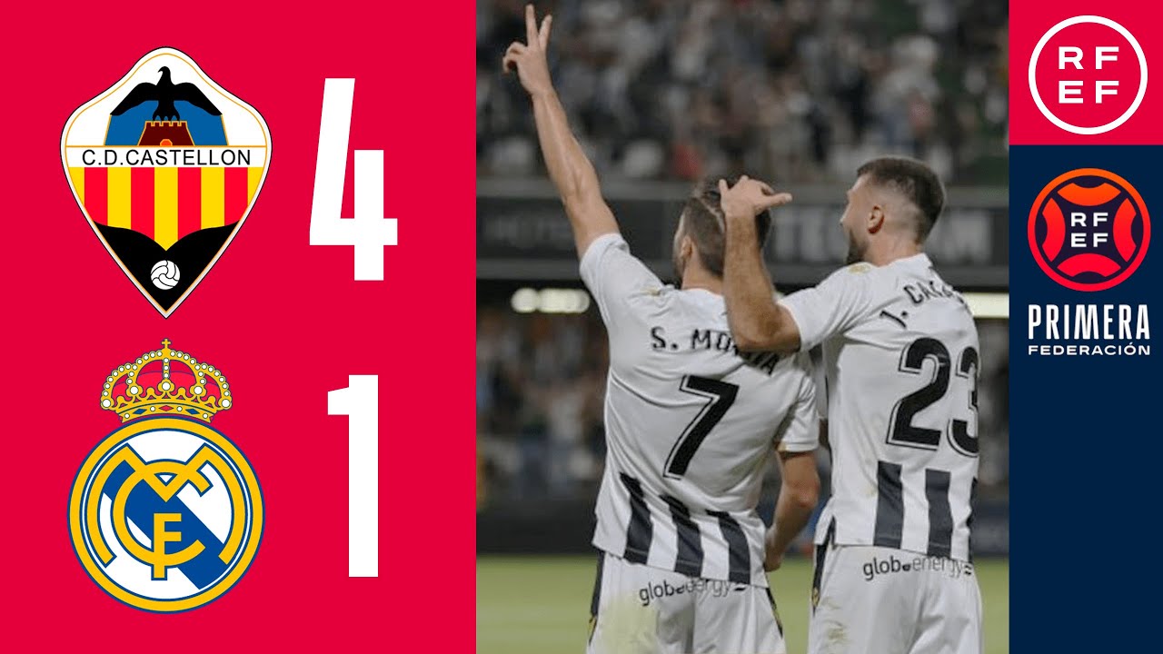 Resumen #PrimeraFederación | CD Castellón 4-1 Real Madrid-Castilla | Jornada 7, Grupo 2