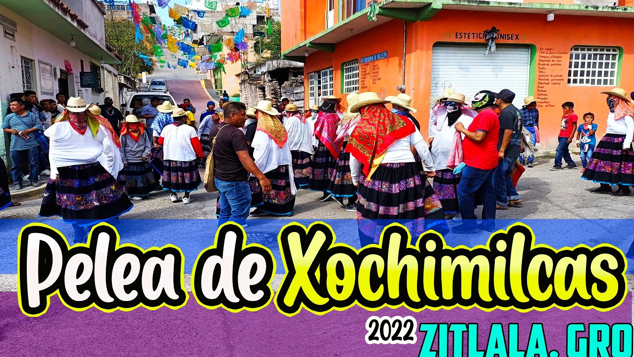 Xochimilcas en zitlala del Martes de Carnaval FEBRERO 2022