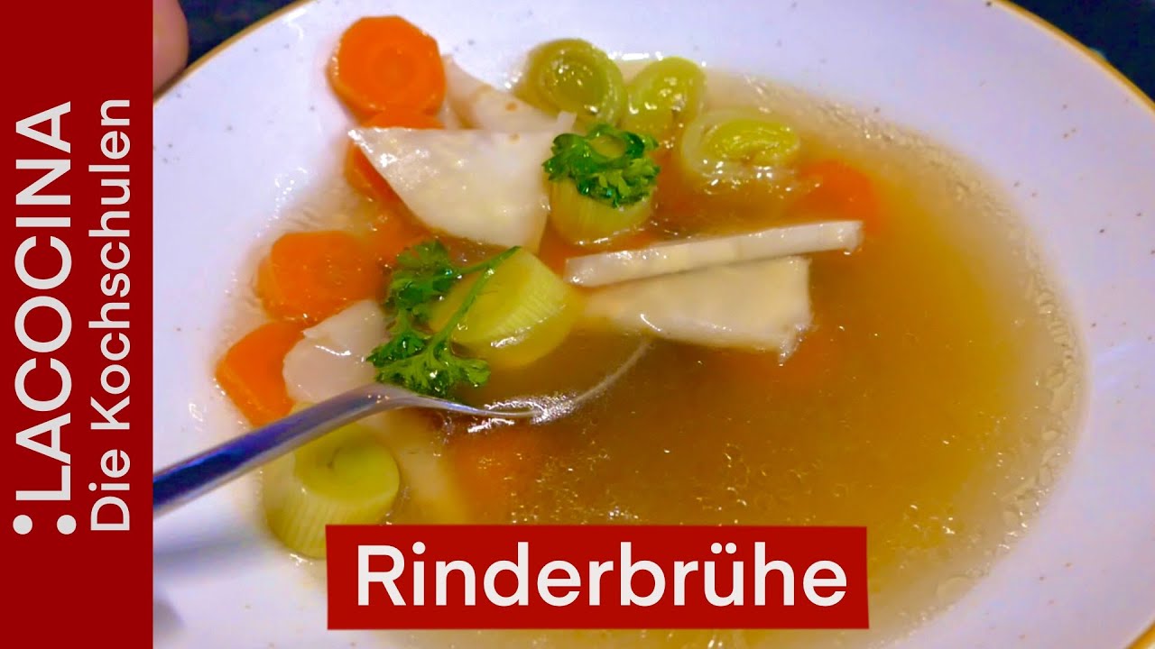 Rinderbrühe mit Gemüse schnell & einfach zubereiten | La Cocina