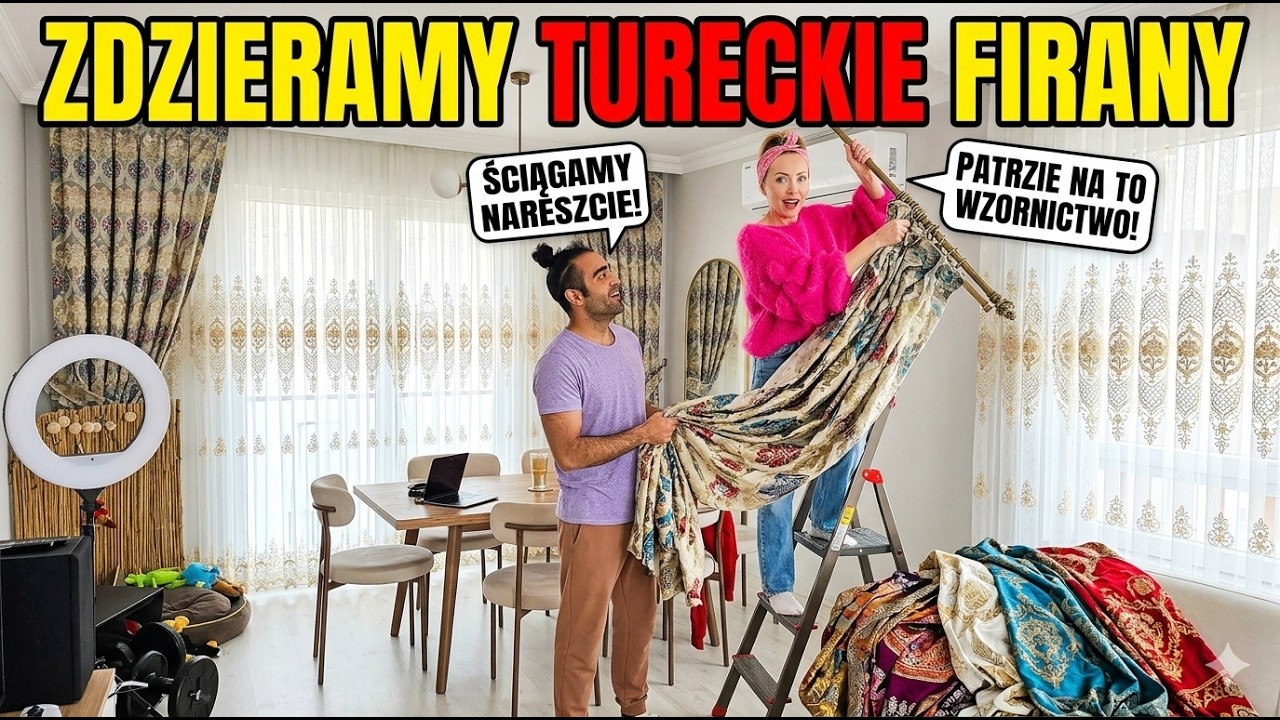 NIE MOGĘ PATRZEĆ NA TE FIRANKI - WIOSENNE PORZĄDKI W KUSADASI 🇹🇷 PORZĄDKUJEMY BALKON!