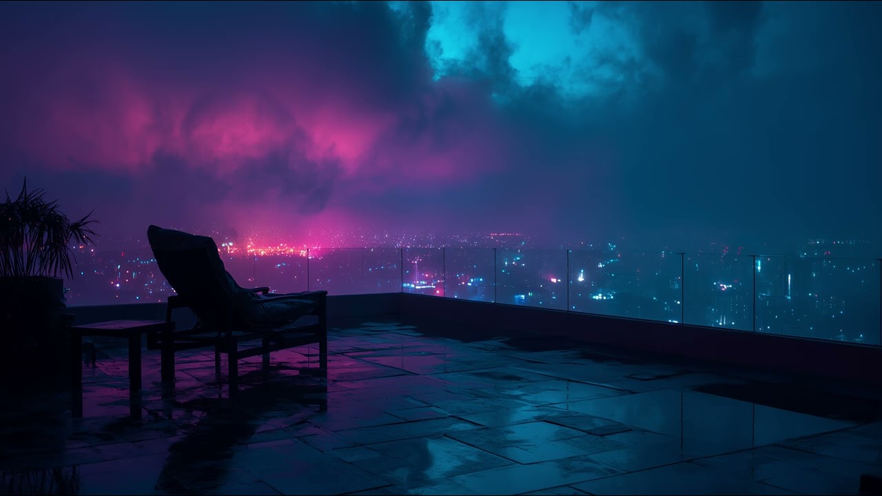 Modern Synthwave LoFi Mix | Neon Rooftop Night Drive (Chillwave / Future Beats) | Study & Relax