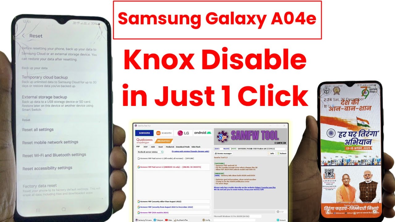 Knox Disable | Samsung Galaxy A04e | SamFw FRP Tool 5.2 | How to Disable Knox Security