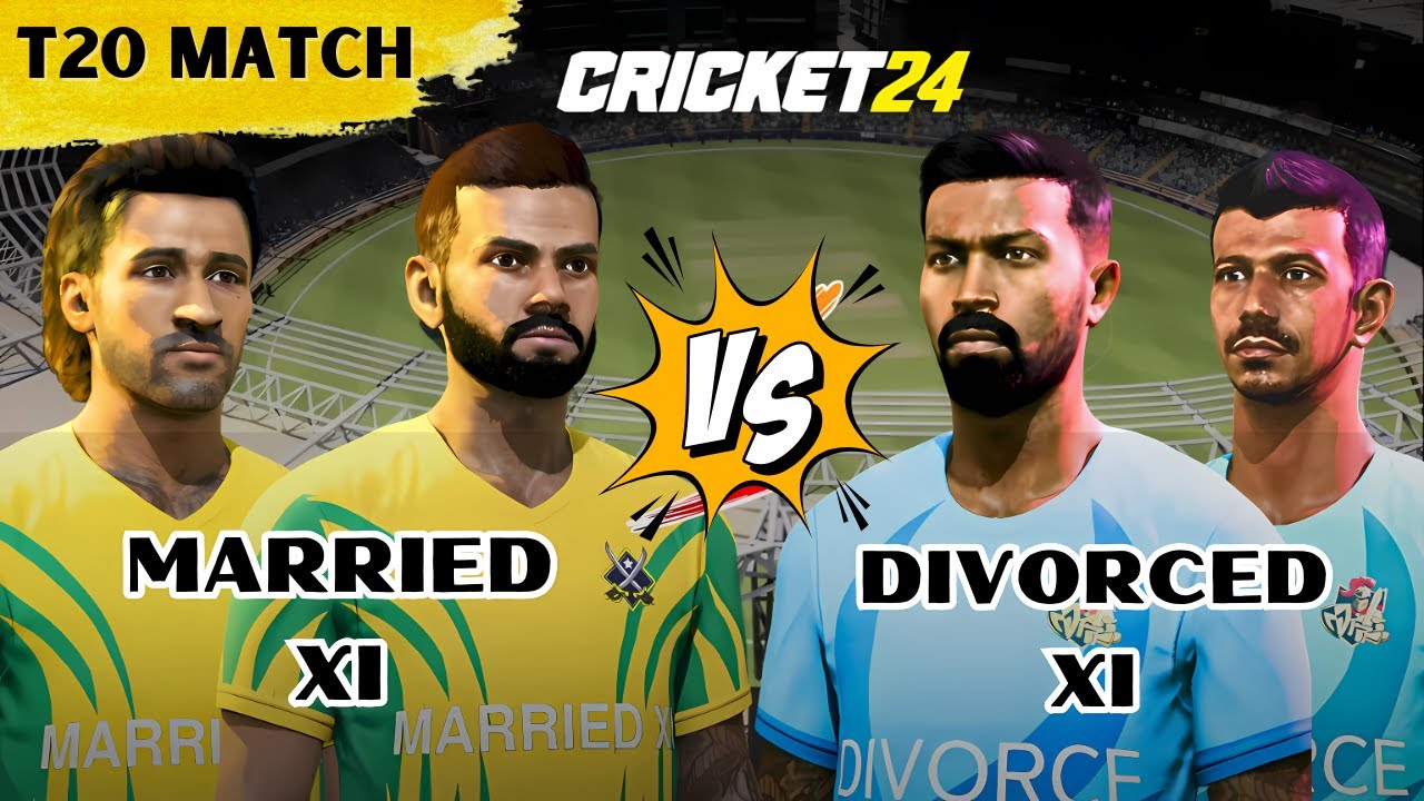 MARRIED XI vs DIVORCED XI 😍🔥-T20 MATCH - THRILLER MATCH - CRICKET 24
