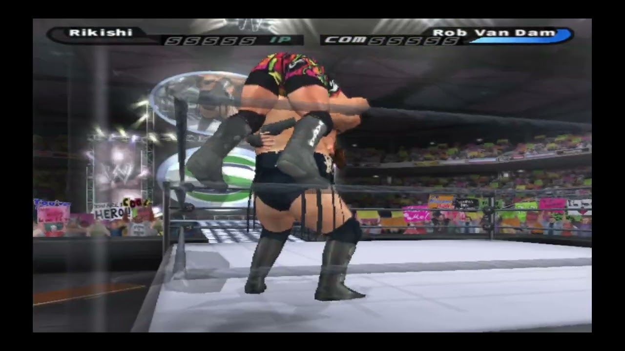 WWE Smackdown Shut Your Mouth - PS2 Gameplay  - Rikishi vs Rob Van Dam - Street Fight