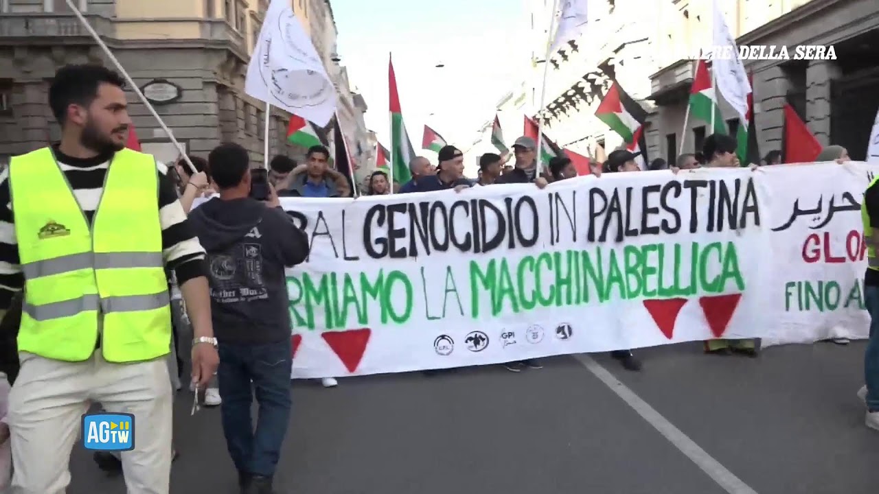 Corteo per la Palestina e presidio a San Babila
