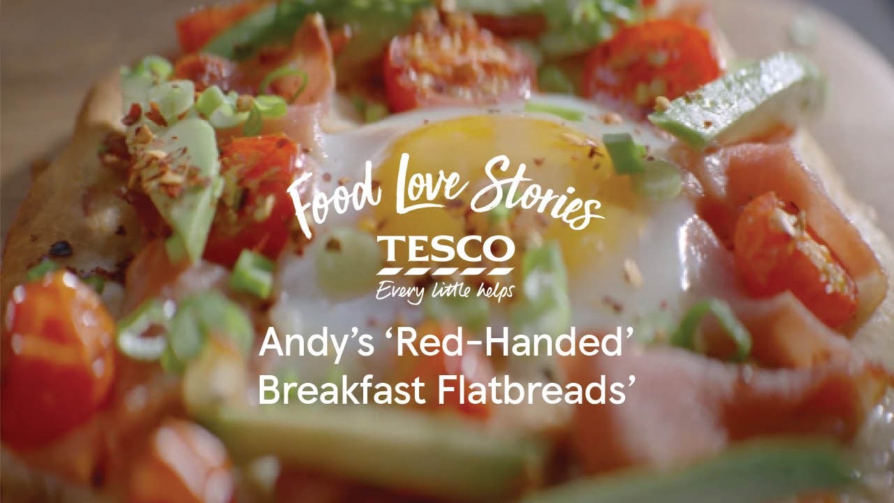 Andy&rsquo;s &lsquo;Red-Handed&rsquo; Breakfast Flatbreads | Tesco Food Love Stories