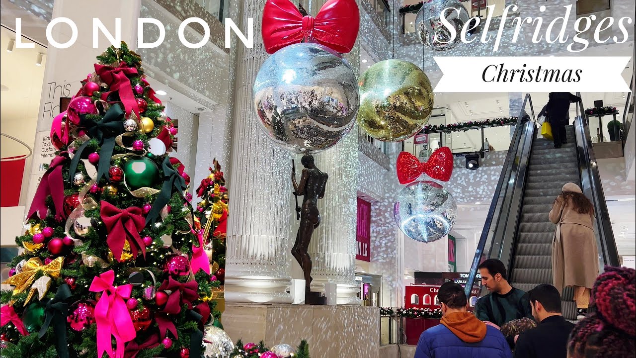 London Christmas Shopping at Selfridges | London City Walk | London Christmas Preparations [4K HDR]