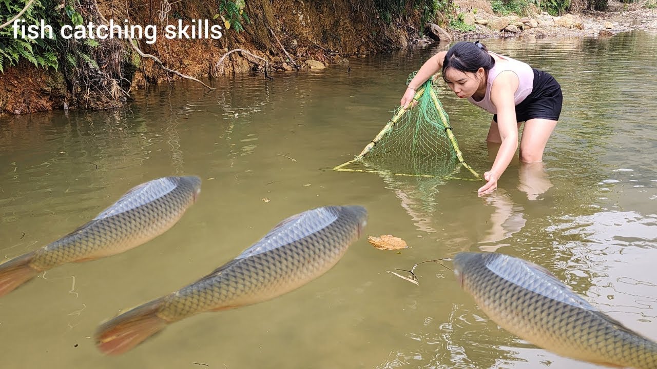Full video: 30 days of catching fish to sell. Fish catching skills, fish trap techniques