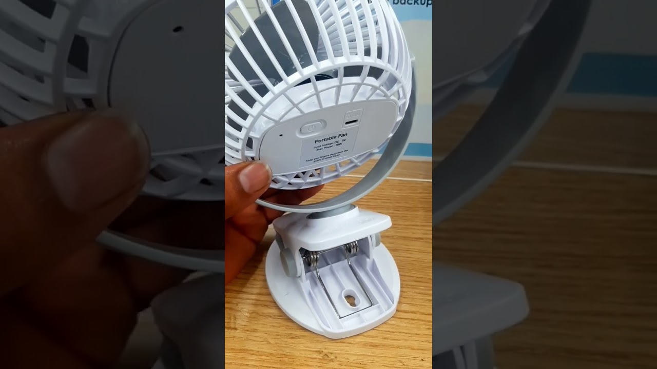 Bajaj mini personal portable table and wall fan 949 ⚡⚡4 hours battery backup #shortsvideo #viral