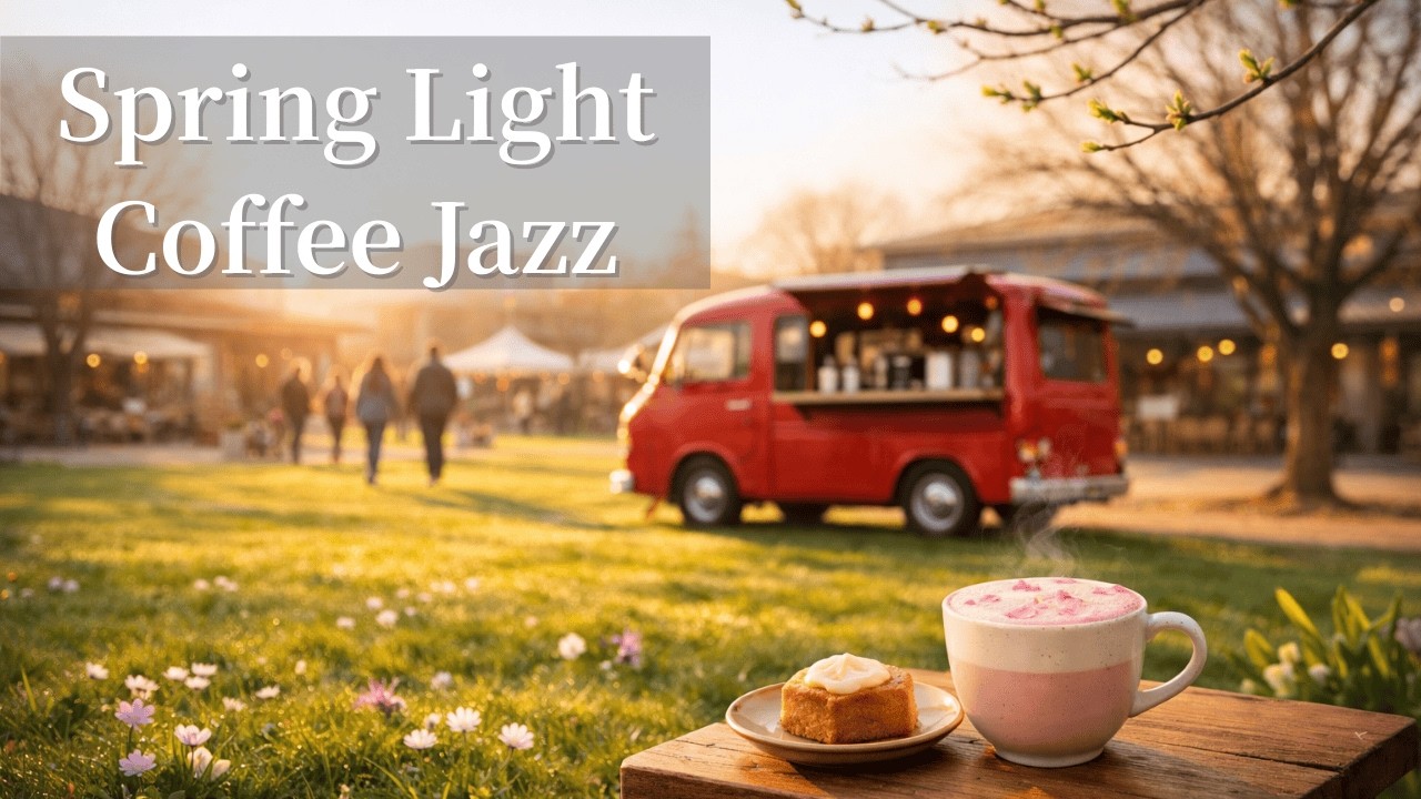 Spring Sunlight Café | Coffee Jazz Morning Ambience