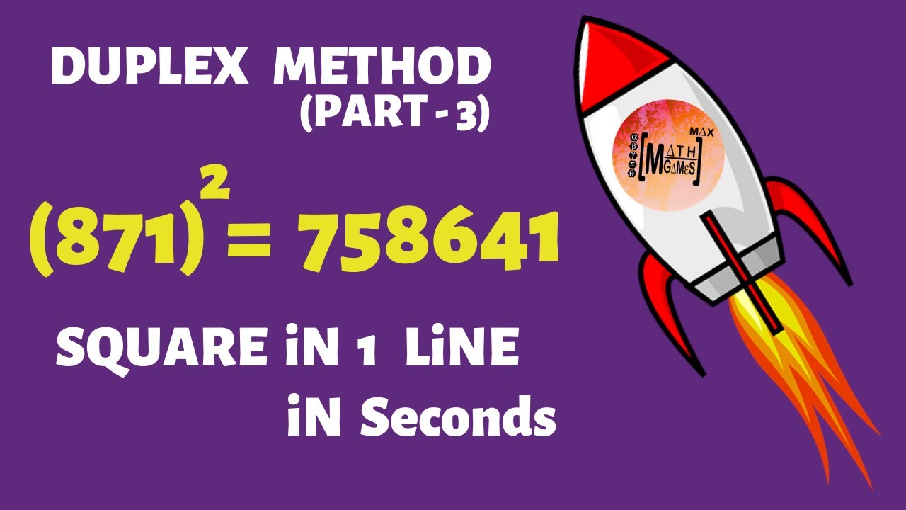 Duplex Method of squaring in Vedic Maths | Speed Maths (3 digit numbers)