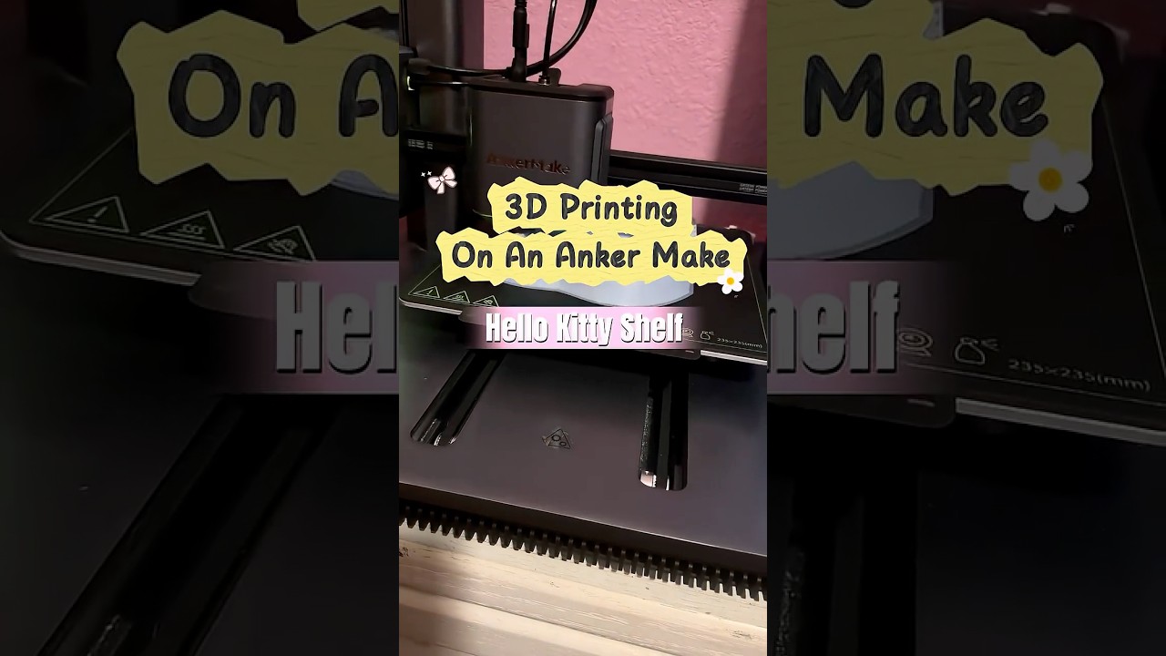 3D Printed a Hello Kitty Mini Shelf on a Anker Make 