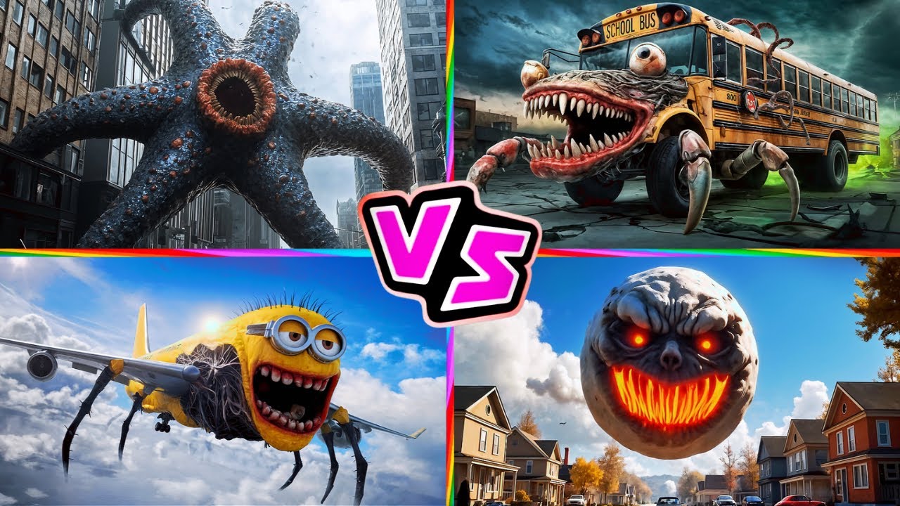 HUNGRY STAR 🆚 School Bus 🆚 Minion INFECTED SKY 🆚 Lunar Moon 🎶 Tiles Hop EDM Rush