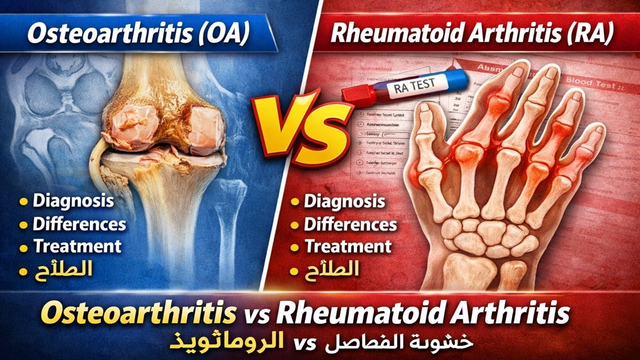 Osteoarthritis vs Rheumatoid Arthritis part 2 | الفروقات الجوهرية، التشخيص والعلاج خطوة بخطوة الجزء2