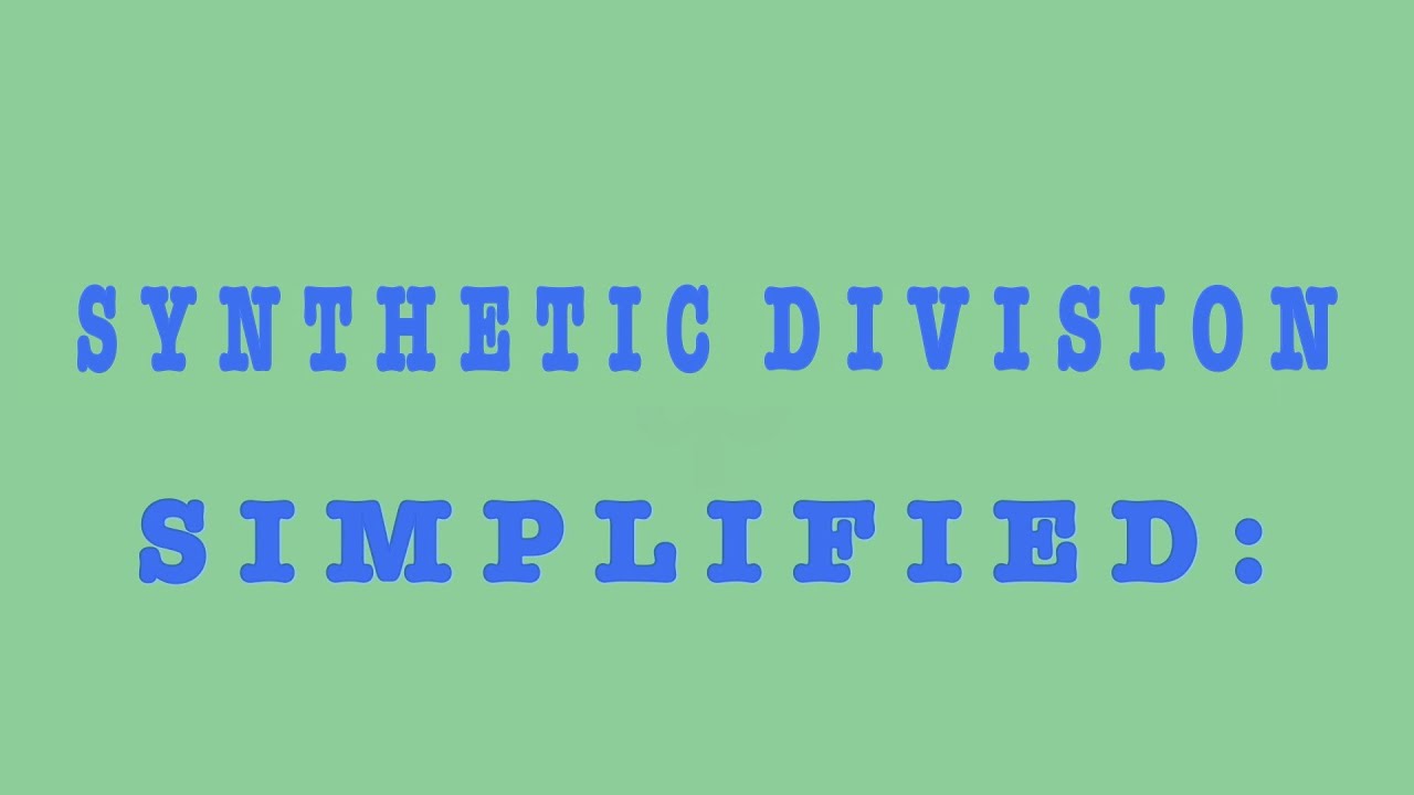 Synthetic Division Practice Problems