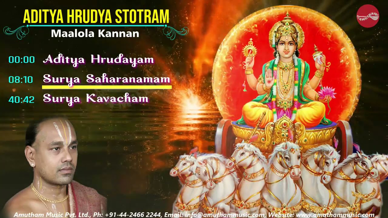Aditya Hrudya Stotram || Agni Natchatram Begins || Surya Deva Slokas