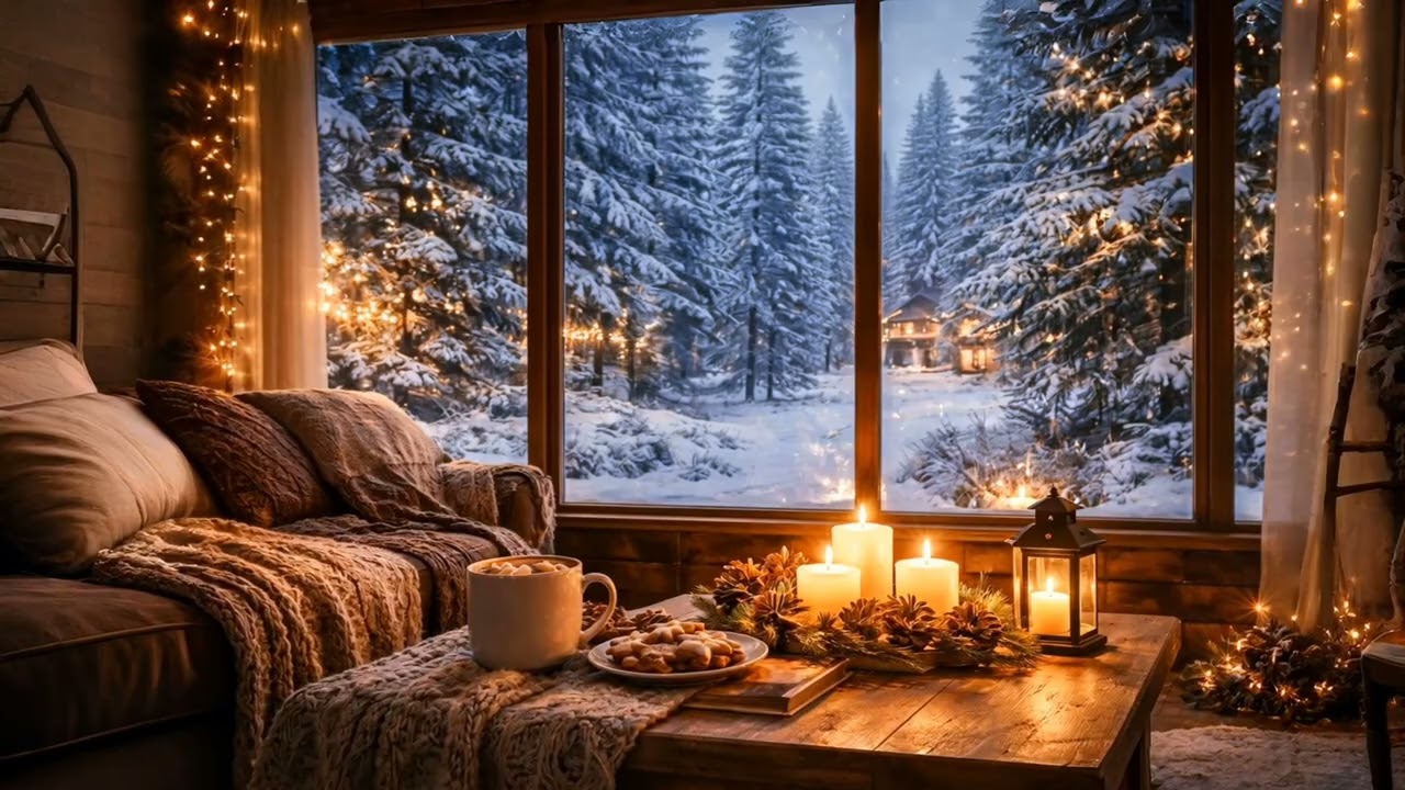 Cozy Winter Ambience | Snow ❄ Relaxing Music for Deep Sleep (5 Hours) 