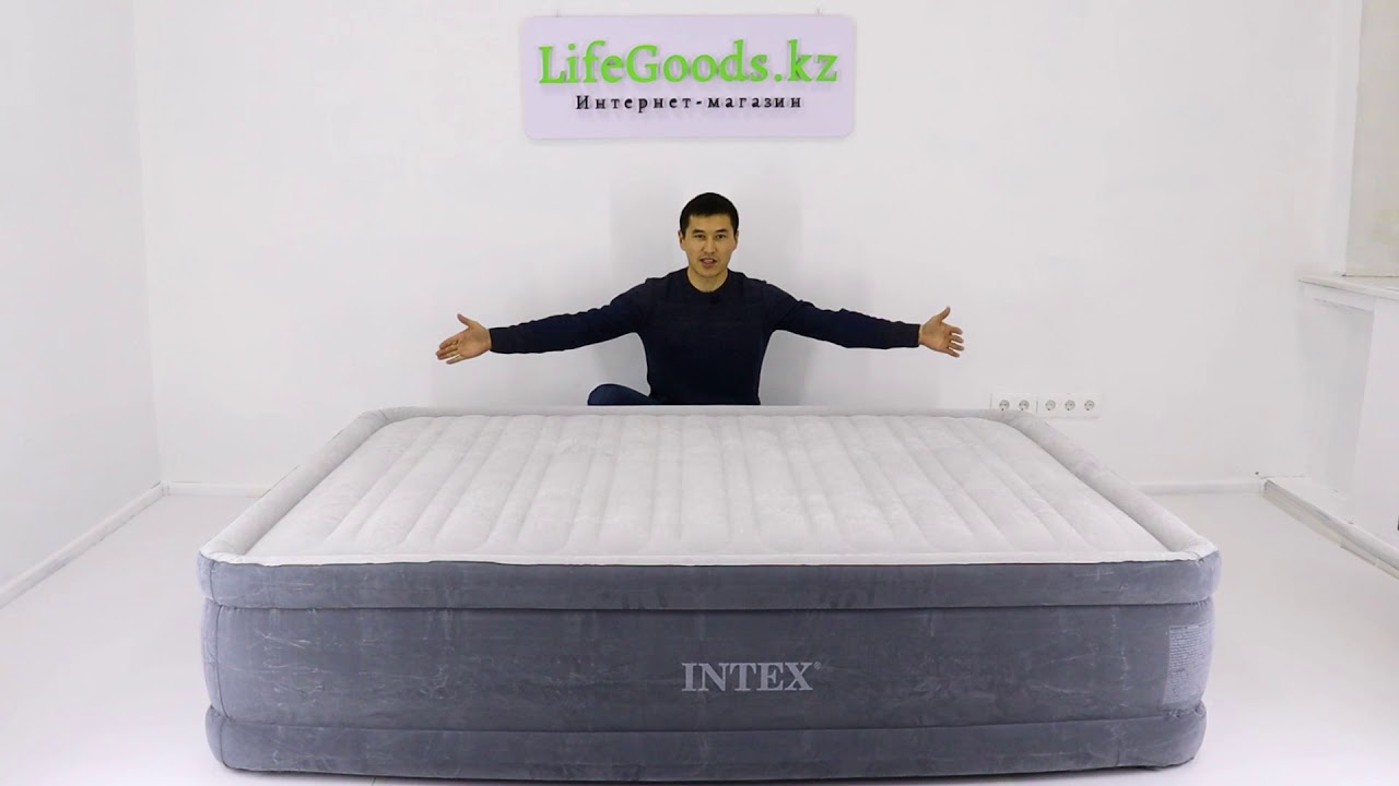 Надувной матрас-кровать Intex (Интекс) 64414 с насосом: обзор от Интернет магазина LifeGoods.kz