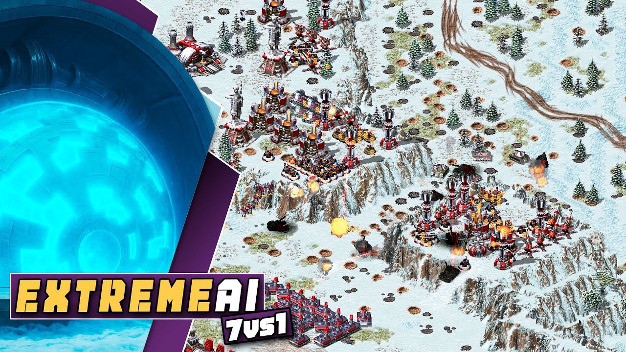 Что происходит, когда вы используете Chronosphere против 7 EXTREME AI в Red Alert 2