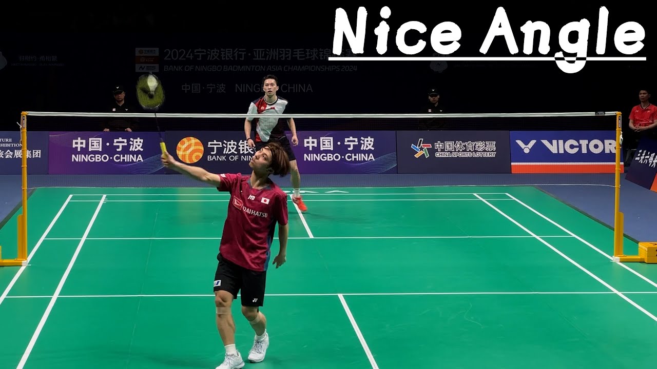 【Nice Angle】奈良岡 功大Kodai Naraoka vs  Angus Ng Ka Long Badminton Asia Championships 2024