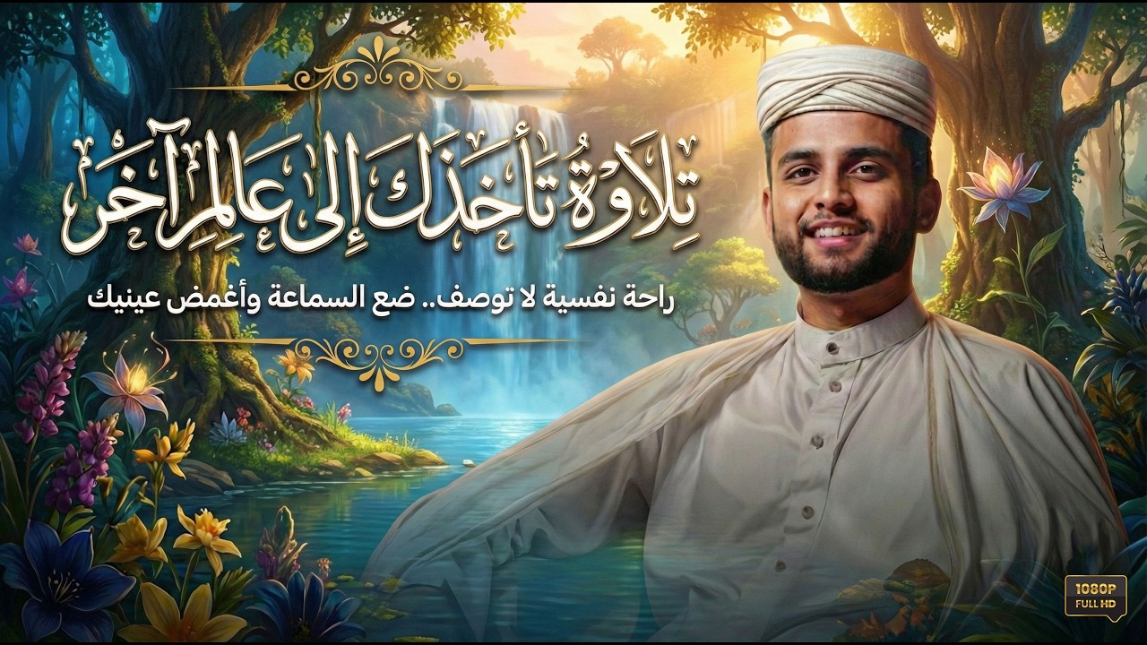 صوت يجمع بين الشجن والسكينة، ليلامس شغاف القلب بآيات الذكر الحكيم.