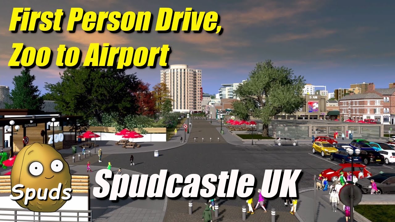 Cities Skylines, First Person Drive, Spudcastle UK