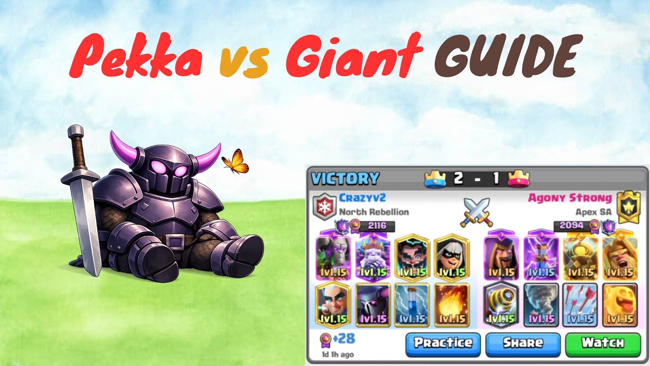 [Top 100] How to play vs GIANT with PEKKA BRIDGE SPAM (Matchup Guide)
