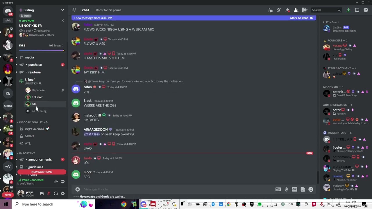 KJ vs Flowz  DISCORD PACKING GETS INTENSE