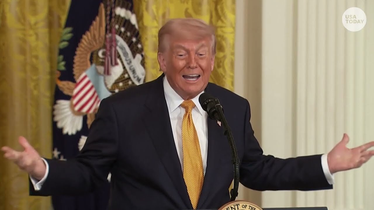 Full Trump press conference talks Iran war news, White House ballroom at military Mother's Day event