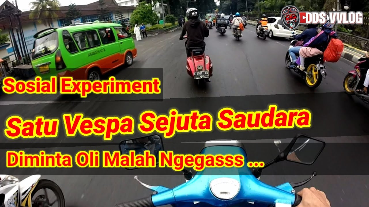 SOCIAL EXPERIMENT | MINTA OLI SAMPING KE SESAMA PENGENDARA VESPA #vespaindonesia #vespa #motovlogger