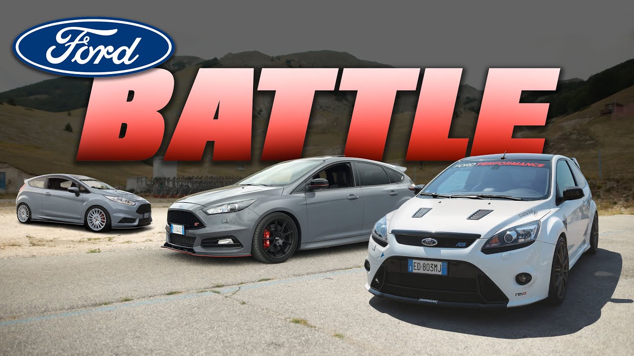 Ford ELABORATE🔥quale SPINGE di più❓Focus RS vs Focus ST vs Fiesta ST200