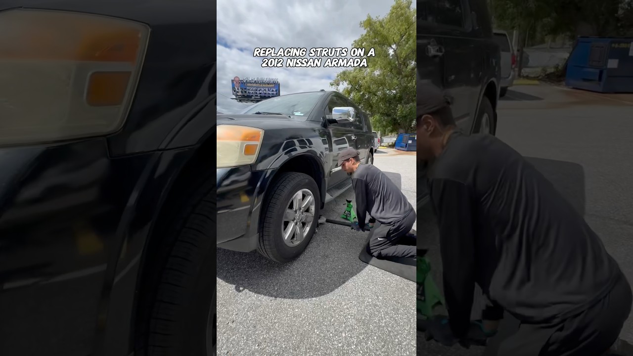 Replacing Struts on a 2012 Nissan Armada #mobilmechanic #nissan #fyp