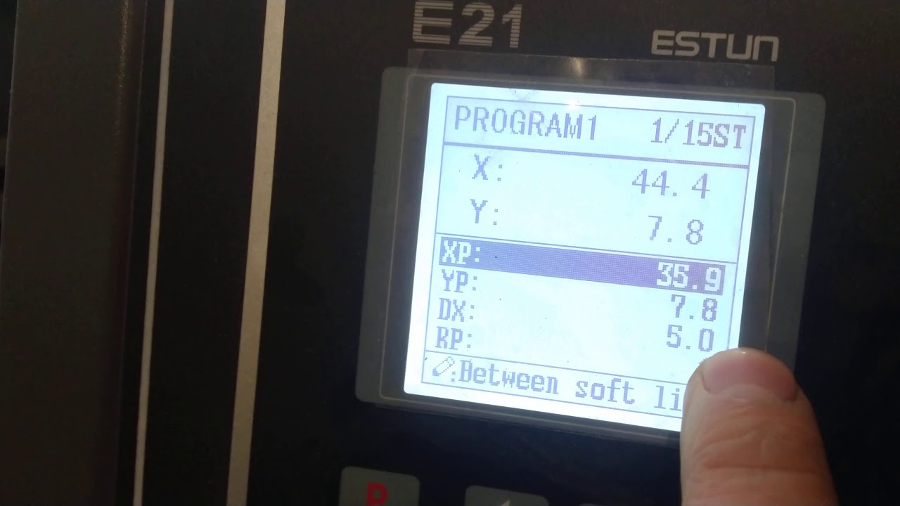 настройка программ HPJ2040 стойка ESTUN E21