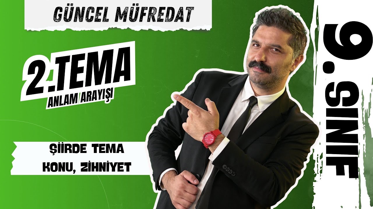 Şiirde Tema, Konu, Zihniyet | 2.TEMA | ANLAM ARAYIŞI | Türk Dili ve Edebiyatı