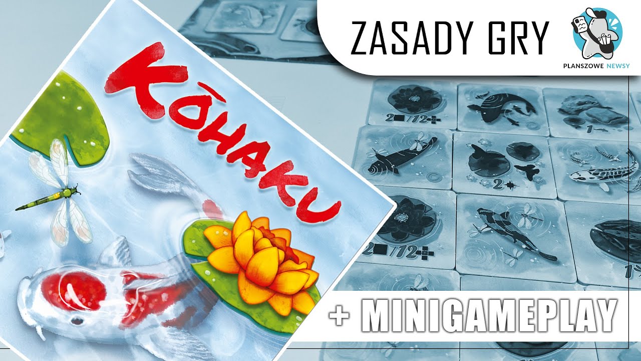 KOHAKU || Kafelkowe układanie stawu - zasady + minigameplay || Nasza Księgarnia || jak grać?