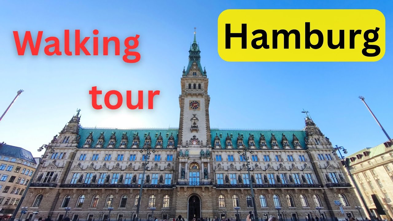 🏙️ Hamburg Walking Tour 2025 | Elbe Beach, HafenCity, City Hall & Alster Arcade | 4K Virtual Tour