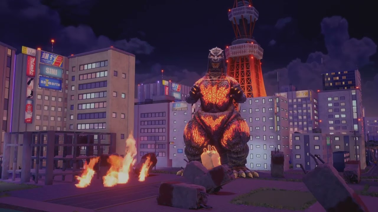 GigaBash Godzilla DLC Arcade Mode Gameplay