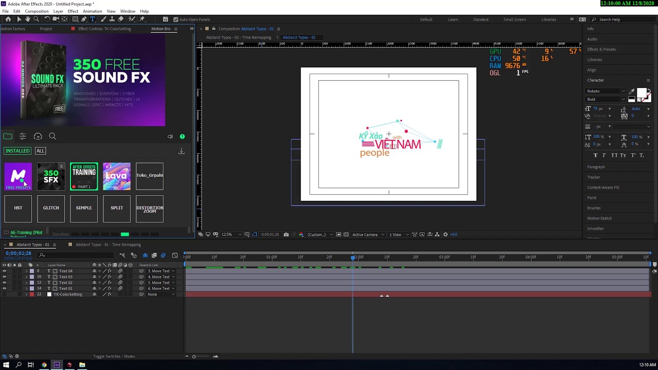 Hướng dẫn cài đặt một số Preset cho After Effect