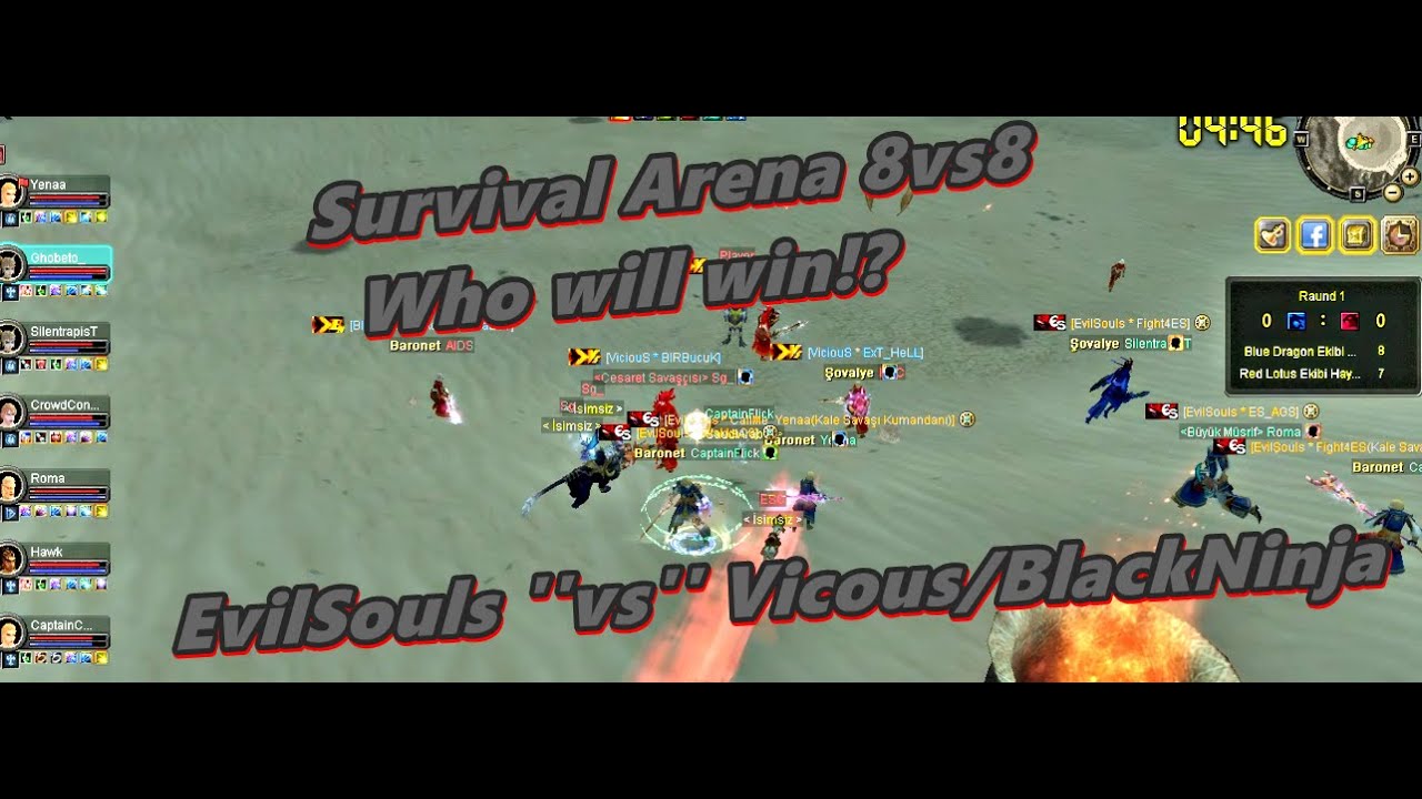 Silkroad Online TR Server:Patara Evilsouls vs Blckninja+vicious || 1 aylık Survival Arena &Ouml;zeti