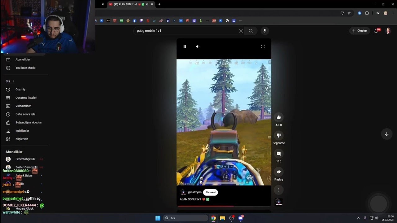 Eray PUBG MOBİLE videoları izliyor