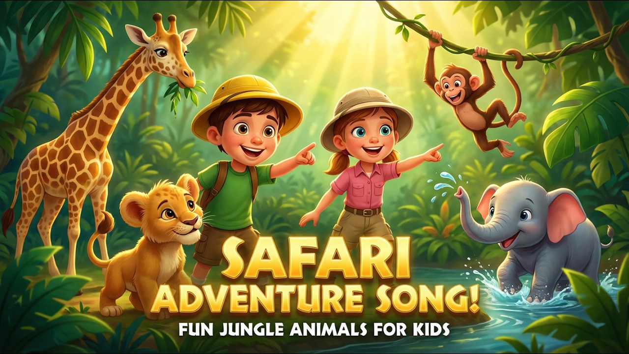 Kids Safari Song 🦁 | Jungle Animals Adventure | Fun & Educational Rhymes