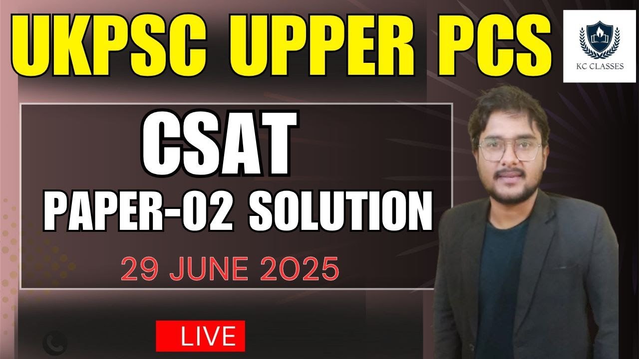 Uttarakhand Upper PCS CSAT Paper Solution | UKPSC Upper PCS Answer Key
