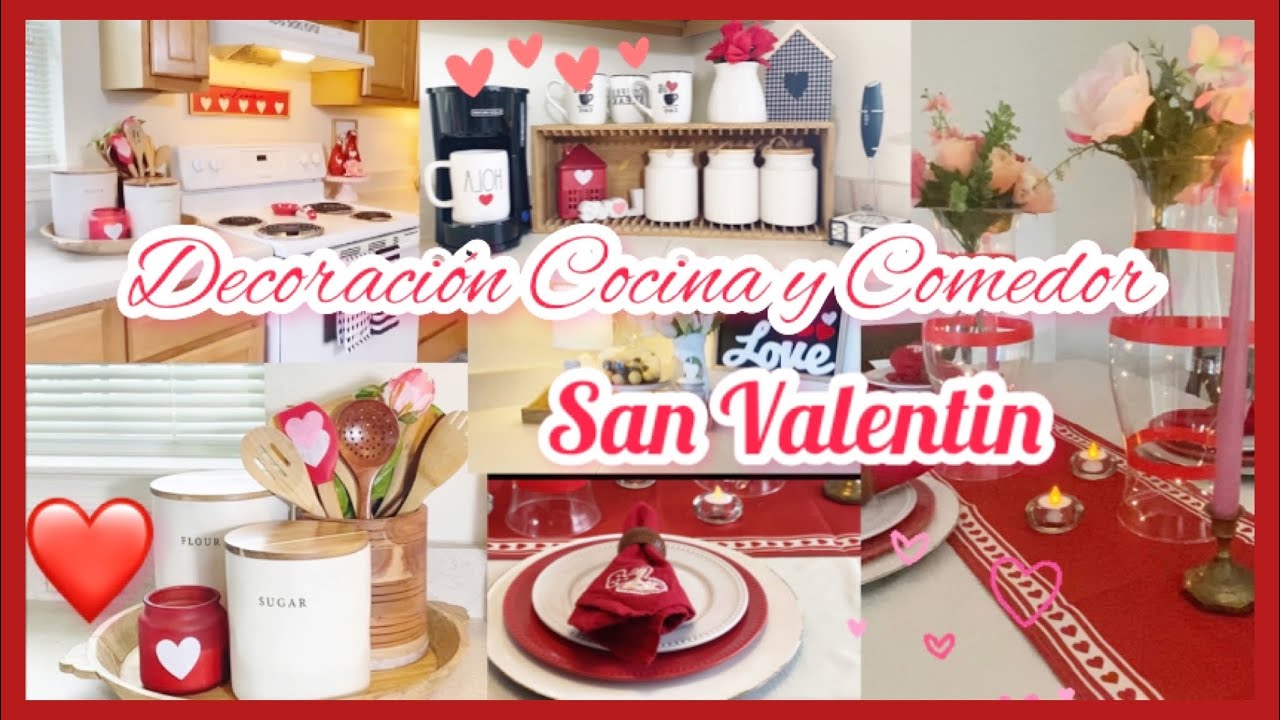 Decoración SAN Valentín Cocina y Comedor ❤️ IDEAS para decorar en SAN Valentín 💘 VALENTINES DECOR