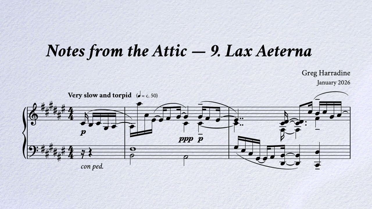 Lax Aeterna (for solo piano) | Original Composition [score video]