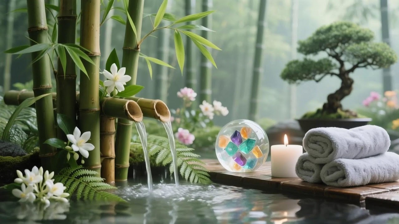 Soothing Relaxing Music 🌻 Peace of Mind, Anxiety Relief,Spa Relax Water,Calm Sleep Day 8