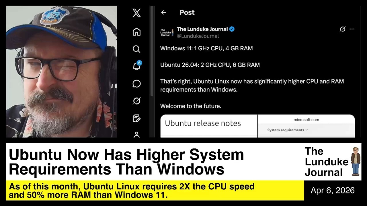 Ubuntu теперь предъявляет более высокие системные требования, чем Windows.
